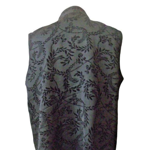 🌺COLDWATER CREEK Vintage Tapestry Mandarin Collar Vest Size XL🌺 - Picture 6 of 6